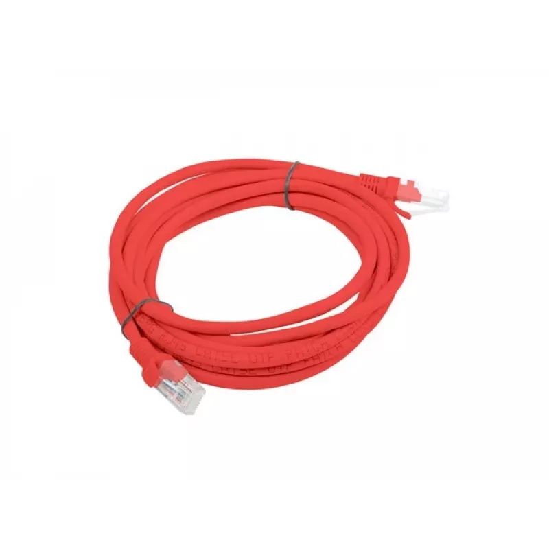 Patchcord Cat.6 UTP 3M vermelho FLUKE BESTANDEN LANBERG 10ER-PACK