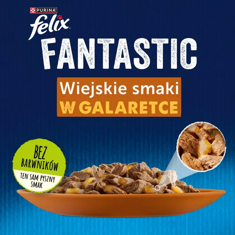 Felix Fantastic Coelho, Cordeiro - comida húmida para gatos 340 g (4x 85 g)