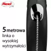Trella Flexi Classic 5 m preta para cães de porte médio, corda, carga máx. 20 kg, elementos refletores