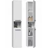 Armário de arrumação de casa de banho top e shop NEL I BIEL, independente, 5 prateleiras, 310×300×1740 mm, branco