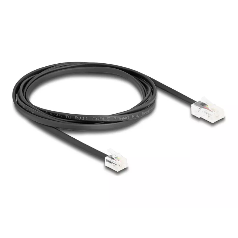 Cabo telefónico DeLOCK 88036 RJ45 para RJ11 2 m preto