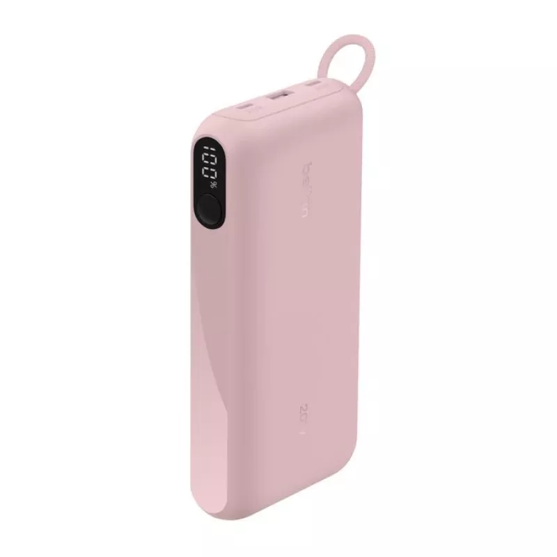 Powerbank Belkin BPB028HQPK 20000 mAh – 2× USB-C, 1× USB-A, rosa