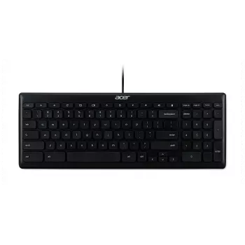 Teclado USB com fios Acer GP.KBD11.04F — tamanho completo QWERTY US International, preto, cabo de 1,45 m