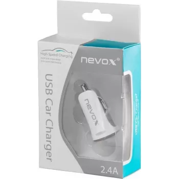 Carregador de interior branco nevox 1259 para dispositivos móveis (1259)