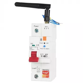 Interruptor inteligente TUYA, 1P, Wi-Fi, RS485, 63A