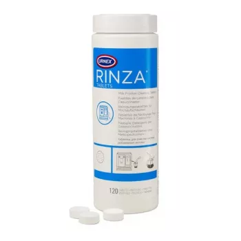 Pastilhas de limpeza URNEX Rinza M61 — 120 unid., para limpeza de milk frother, branco, embalagem 480 g