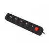 Extensão Lanberg PS1-05E-0300-BK, 5 tomadas, 3 m, preta, com interruptor