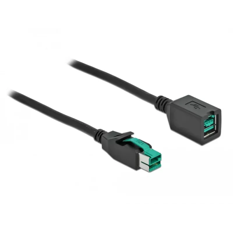 Cabo de extensão USB com alimentação DeLOCK 85980 12 V 1 m