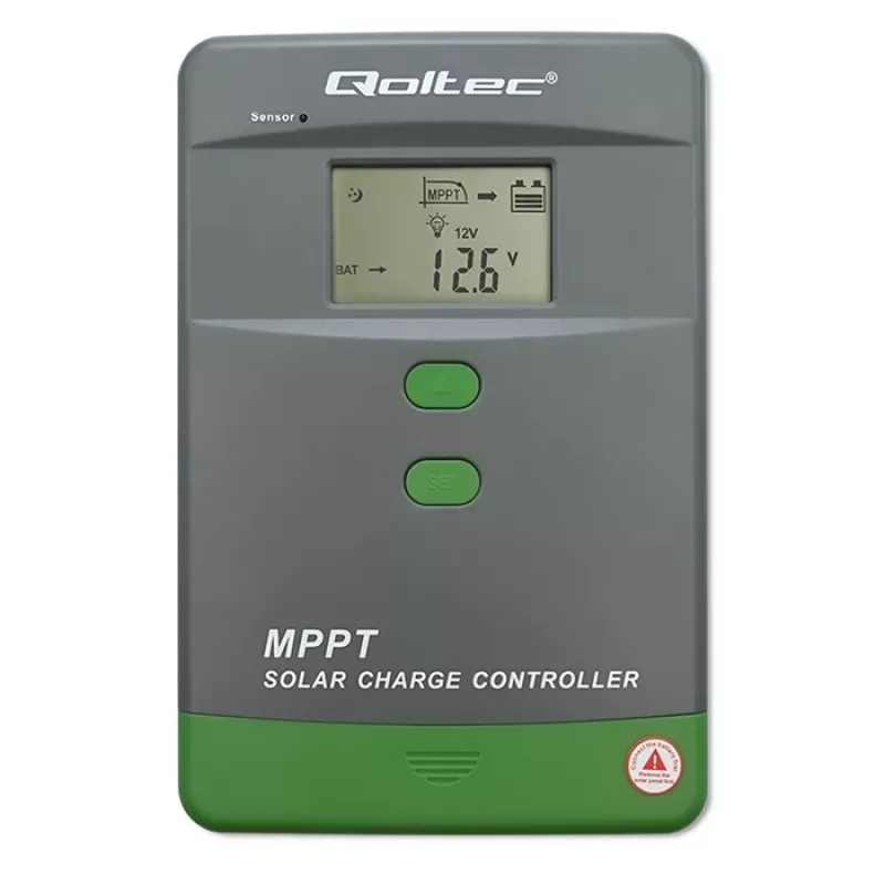 Controlador de carga solar MPPT com sensor de temperatura 60A