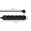 Extensão de energia Esperanza ELK216K 5 m 5 tomada(s) AC interior preto