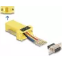 DeLOCK D-Sub 9 pinos fêmea para RJ45 fêmea kit de montagem amarelo VGA RJ-45