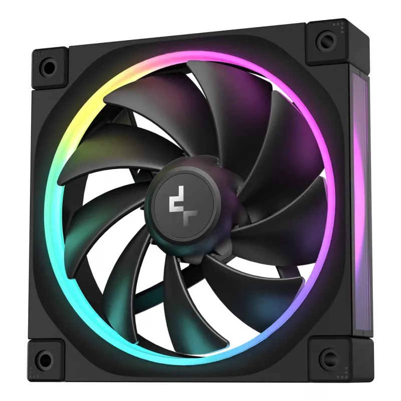 DeepCool FL12 3-in-1 ventoinhas de caixa de 120 mm (3 un.), 500-2150 rpm, rolamento de fluido dinâmico, 32 dB, pretas