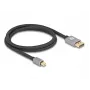 DeLOCK Cabo Mini DisplayPort para DisplayPort 8K 60 Hz 1 m cinzento metal sem bloqueio