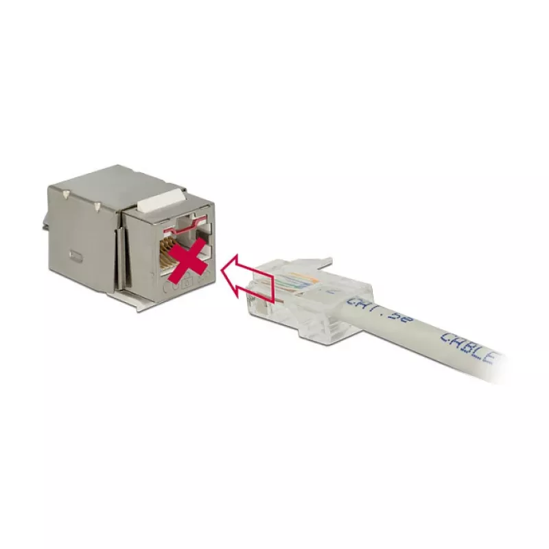 Delock 86404 módulo Keystone RJ45 Secure Cat.6 para LSA, branco