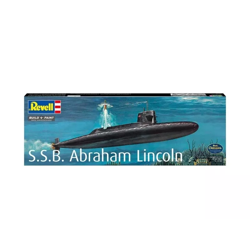 Maquete de navio em plástico REVELL S.S.B. Abraham Lincoln escala 1/253 kit