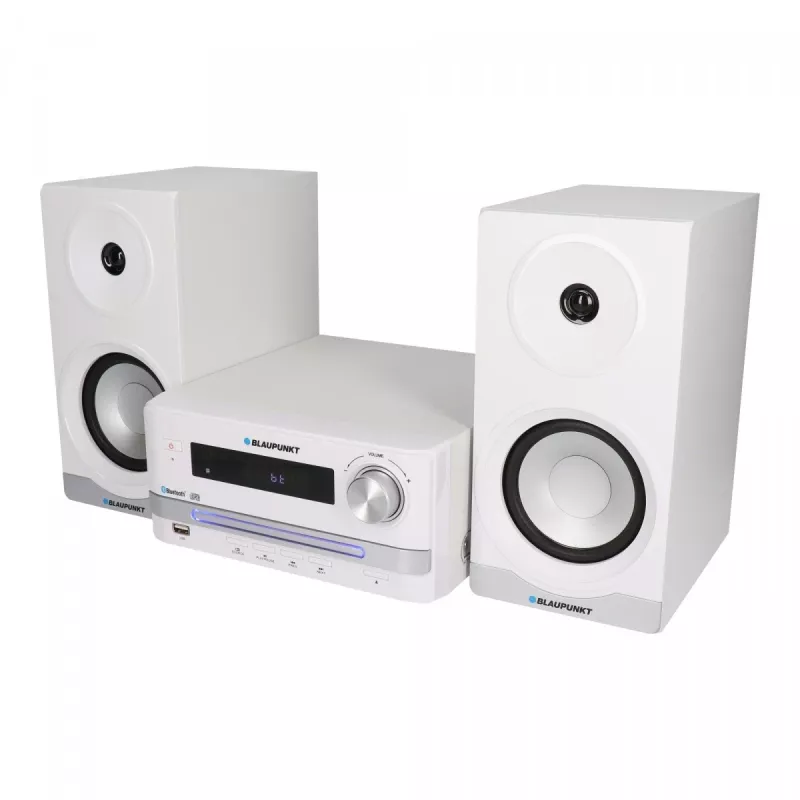 Micro-sistema de áudio doméstico BLAUPUNKT MS16BT 15 W, CD/USB/MP3, Bluetooth, FM RDS, branco