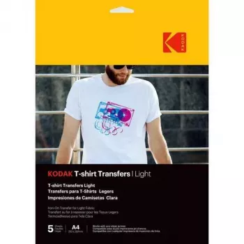 Película de transferência térmica para t-shirt Kodak 3510560 Light, pack de 5 folhas