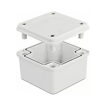 Caixa DeLOCK caixa de instalação IP65 à prova de água 96 x 96 x 60 mm cinzento