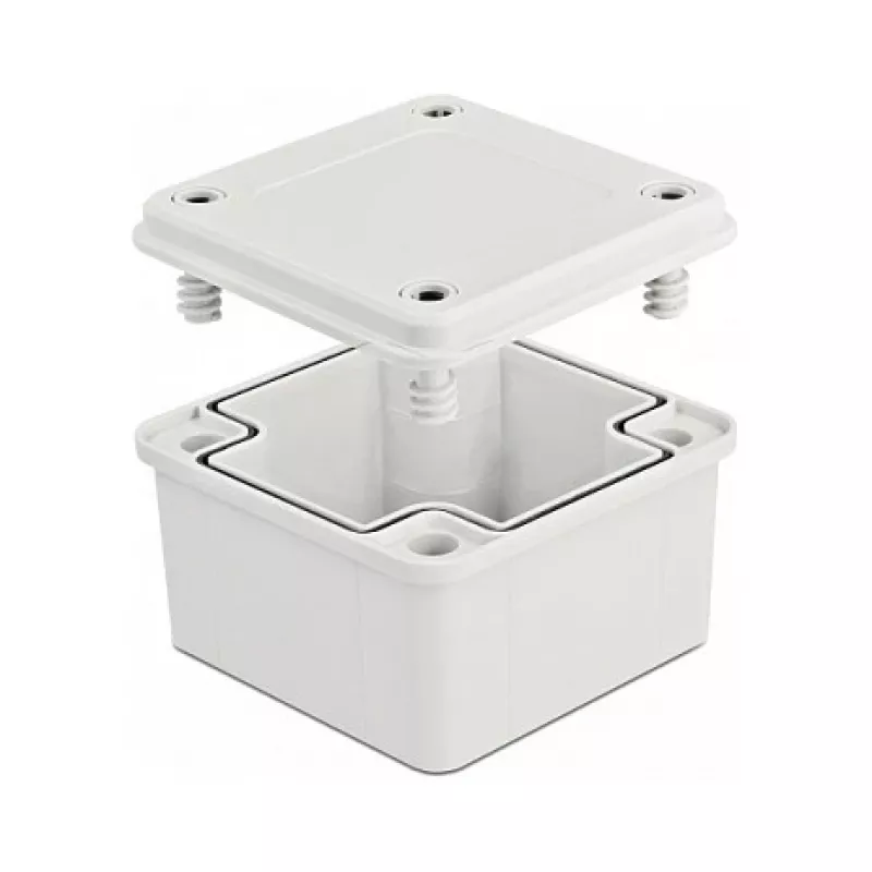 Caixa DeLOCK caixa de instalação IP65 à prova de água 96 x 96 x 60 mm cinzento