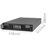 UPS Qoltec AWARYJNY DO RACK 3KVA 3000W fator de potência 1.0 LCD EPO USB on-LINE (3VA, 3000W, UPS online de dupla conversão), UPS