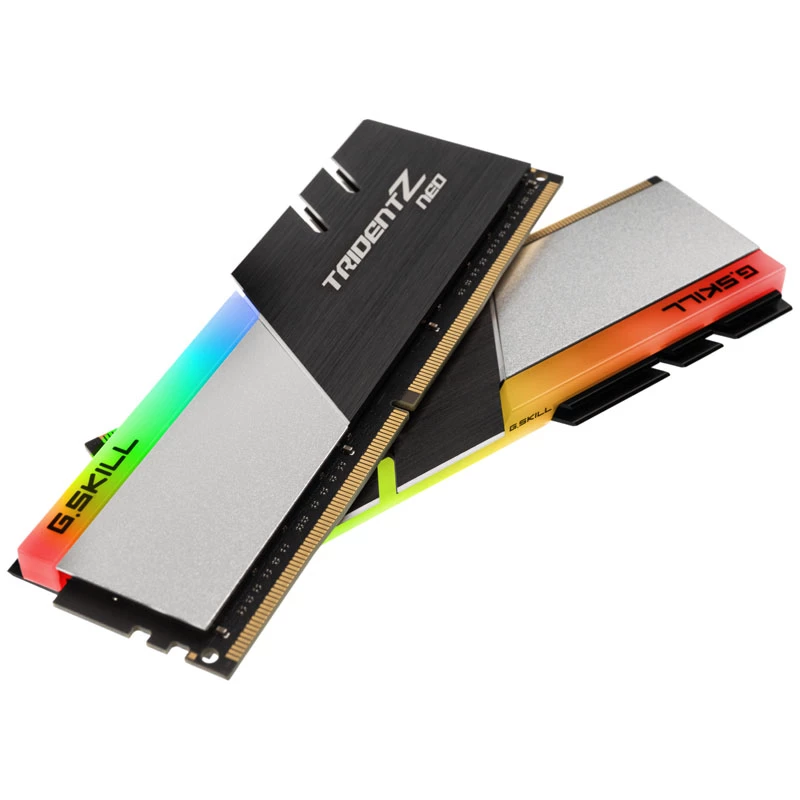 DIMM 16 GB DDR4-3600 (2x 8 GB) Dual-Kit, memória RAM preta/prateada, F4-3600C16D-16GTZNC, Trident Z Neo, INTEL XMP