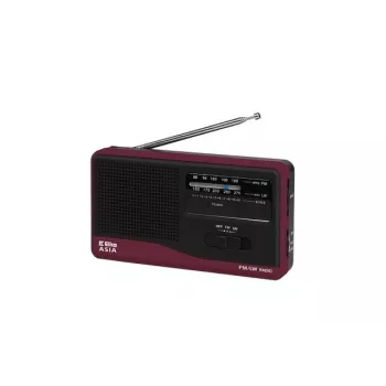 Rádio portátil Eltra Asia preto — modelo recetor AM/FM compacto