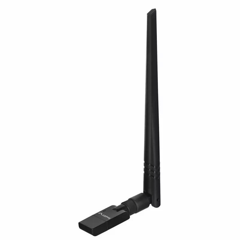 Adaptador USB Wi-Fi LANBERG NC-0300-WIE, USB 2.0, duas antenas externas de 5 dBi, Wi-Fi 300 Mbit/s, Ethernet/Wi-Fi, preto