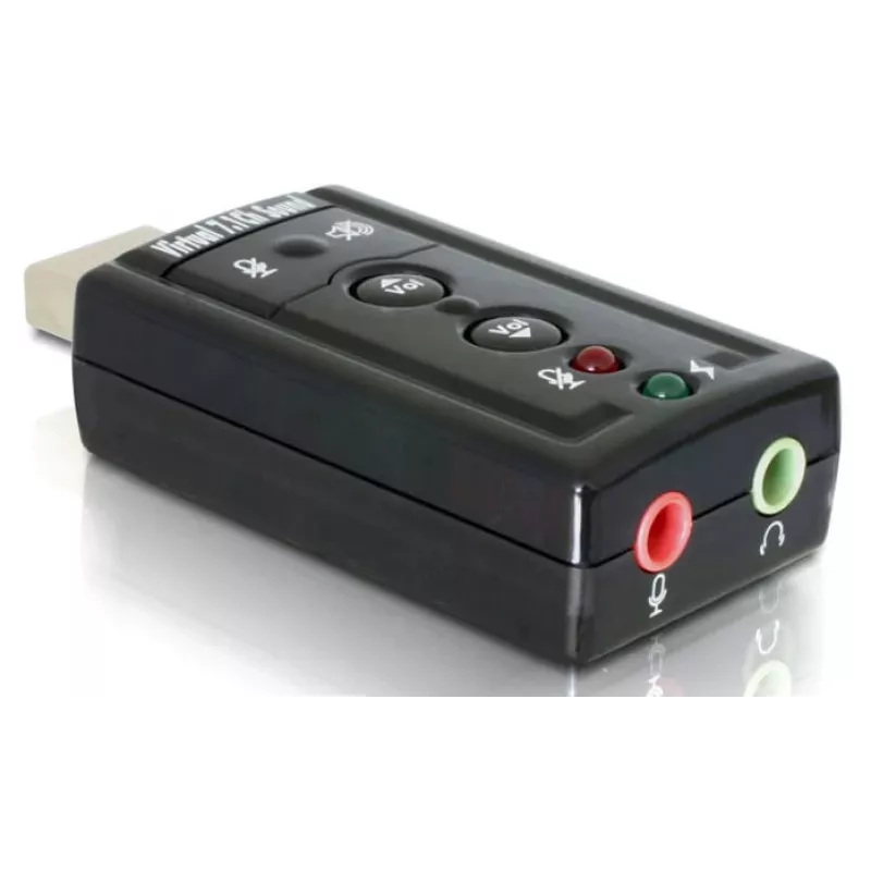 Adaptador de som USB DeLOCK 7.1 - placa de som - estéreo - USB (61645)