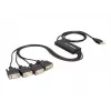 DeLock adaptador USB2.0 > 4 x Série - adaptador série - USB - RS-232 x 4 (61887)