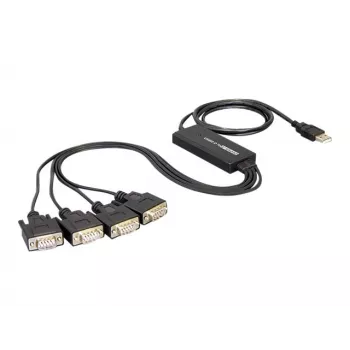 DeLock adaptador USB2.0 > 4 x Série - adaptador série - USB - RS-232 x 4 (61887)