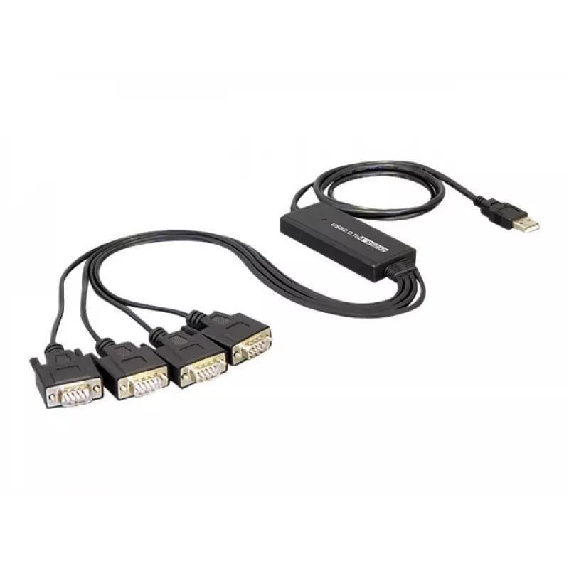 DeLock adaptador USB2.0 > 4 x Série - adaptador série - USB - RS-232 x 4 (61887)
