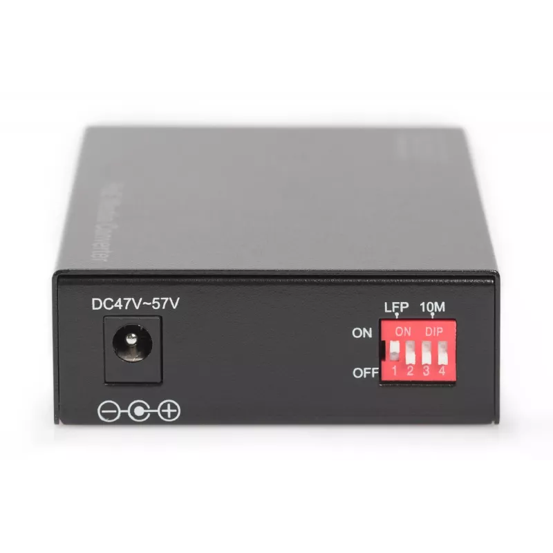 Conversor de mídia Gigabit PoE Digitus, RJ45 / SC, MM, PSE