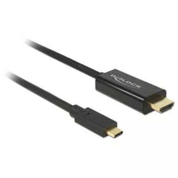 Adaptador de cabo de vídeo DeLOCK 85260 USB Type-C HDMI 3 m preto