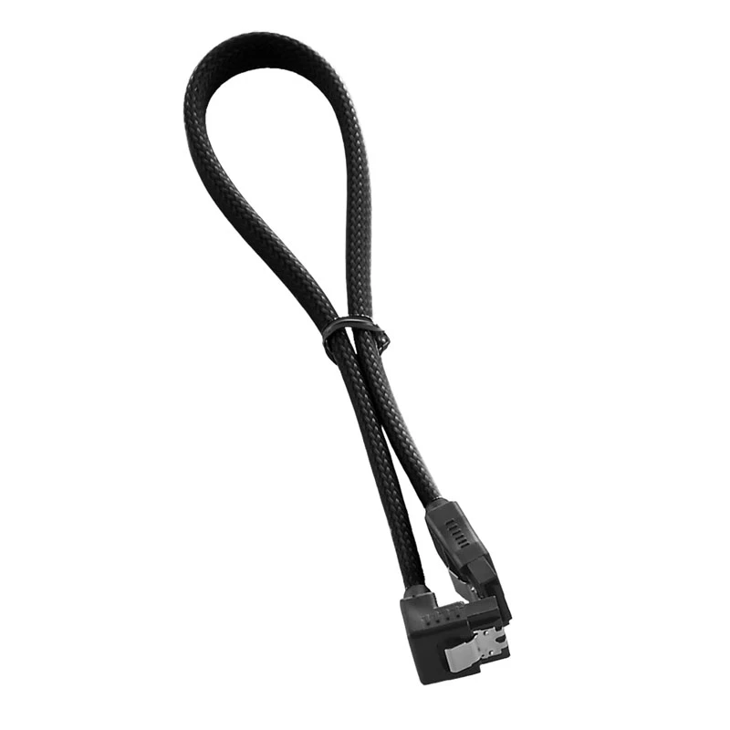 Cabo SATA-3 CableMod ModMesh com conector em ângulo reto 30 cm - preto