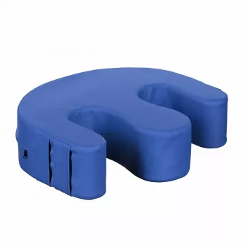 Almofada de reposicionamento/rotação para reabilitação ActionMed PR100AM — azul, suporte de pernas, bolsa e pegas