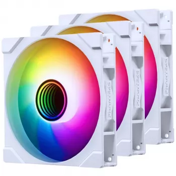 PHANTEKS M25 Gen2 PWM D-RGB 140mm Reverse-Blade pack de 3 - branco