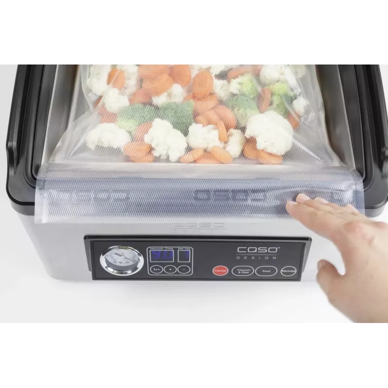 Máquina de vácuo Caso VacuChef 70 Power 350 W Aço inoxidável — Máquina de embalagem a vácuo