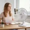 Adler | AD 7302 | Ventilador de mesa | branco | diâmetro 23 cm | número de velocidades 2 | oscilação | 60 W | Não