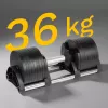 Haltere de ferro fundido ajustável Rebel Active 36 kg, incrementos automáticos de 2 kg
