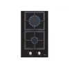 Placa de gás encastrável CATA SCI 3002 BK, 30 cm, 2 zonas, botões rotativos, vidro preto