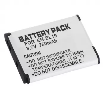 Bateria de câmara recarregável Extra Digital EN-EL19 3,7V 1050mAh para câmaras Nikon compatíveis