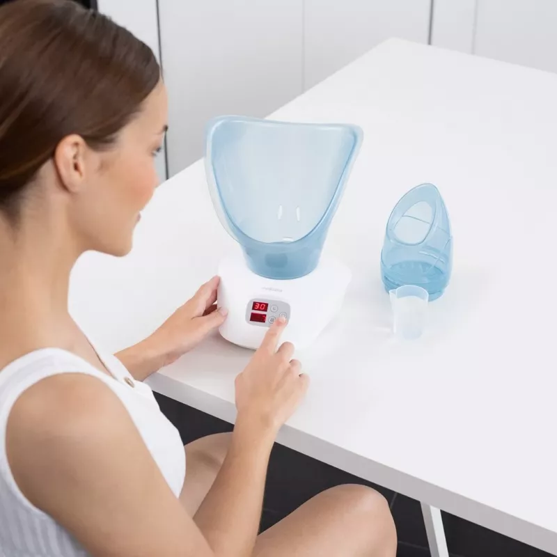 Medisana DS 400 sauna facial azul, branco
