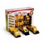Conjunto de veículos Popular Playthings Mix or Match Vehicles Construction preto amarelo