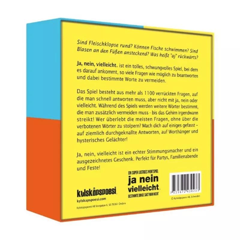 Ja nein vielleicht - Some Things Should Not Be Said, Jogo de Festa