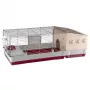 Gaiola Ferplast Krolik 140 Plus para coelhos, Cinzento/Vermelho, L1420×P600×A500 mm, metal/plástico