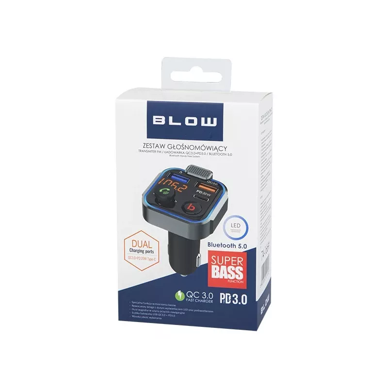 Transmissor FM BLOW 74-166# Bluetooth 87,5–108 MHz