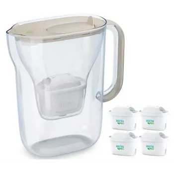 Jarra de filtragem de água BRITA Style Essential 2,4 L com 4 cartuchos areia