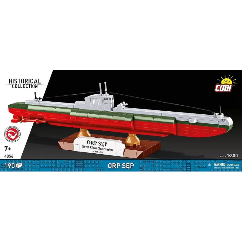 Maquete de plástico Cobi Submarino polaco ORP Sęp escala 1:300 (COBI-4856)