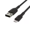 Cabo entrançado USB-Lightning 1 m preto