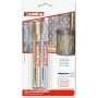 Marcadores Edding e-750 dourado prateado — tinta metálica, corpo redondo, embalagem de 2